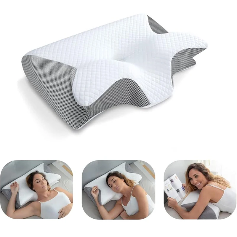 Memory Foam Orthopedic Pillow Neck Pain - 1 unidad de almohada cervical de
