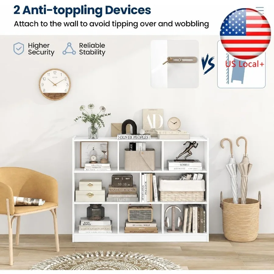 Storage & Organization - Librería de 8 cubos para la