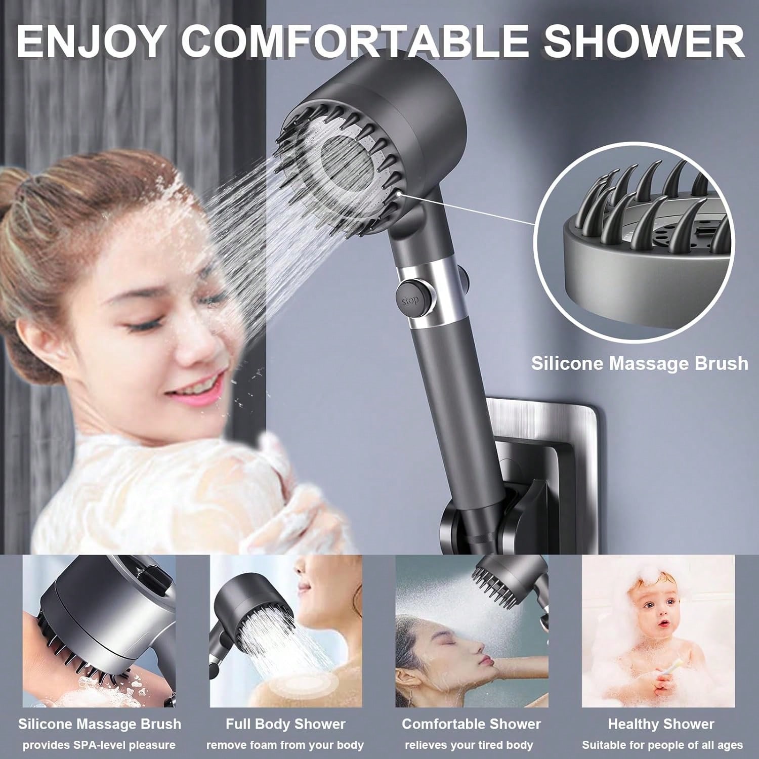 Cabezal de Ducha Manual de Alt - High Pressure Shower Head Handheld reseña y precio