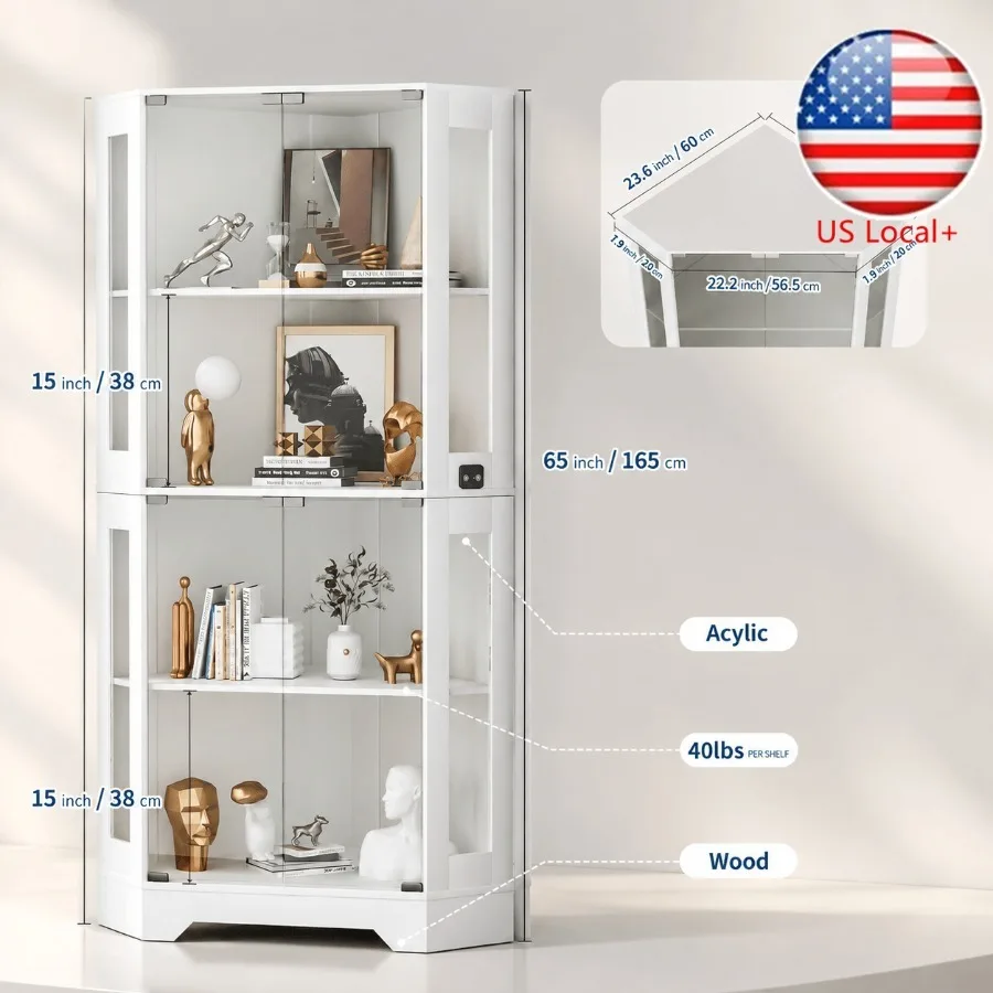 Vitrina de esquina blanca, ide - Storage & Organization reseña y precio