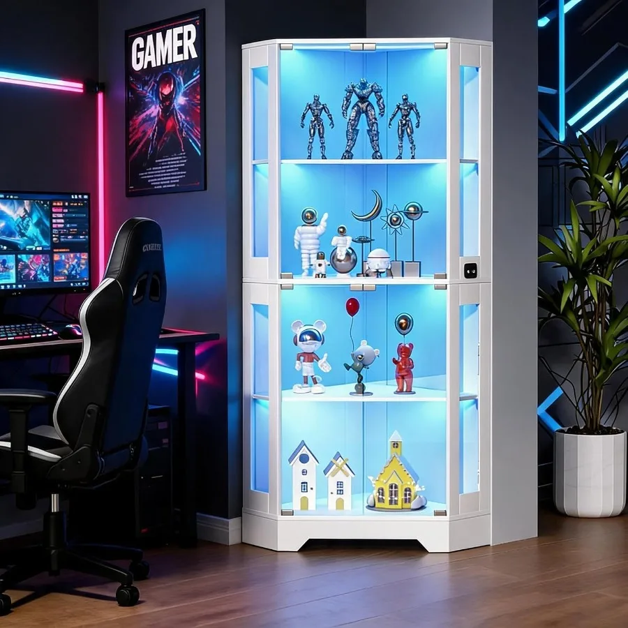 Vitrina de esquina blanca, ide - Storage & Organization reseña y precio