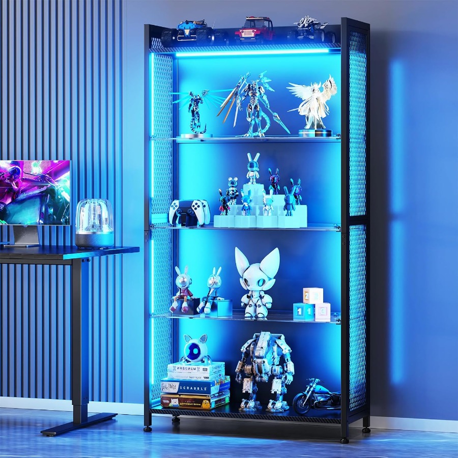 Vitrina de 4 niveles con estan - Lighting reseña y precio